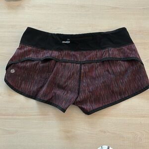 Lululemon size 8 pink and purple shorts